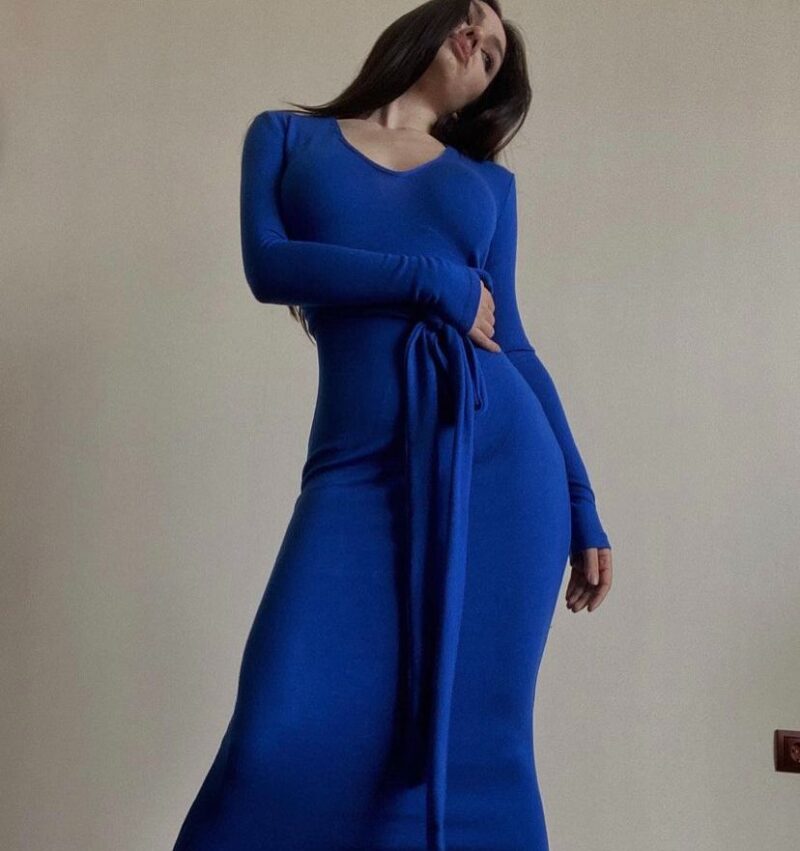 Rochie Croșetată Magan Albastru