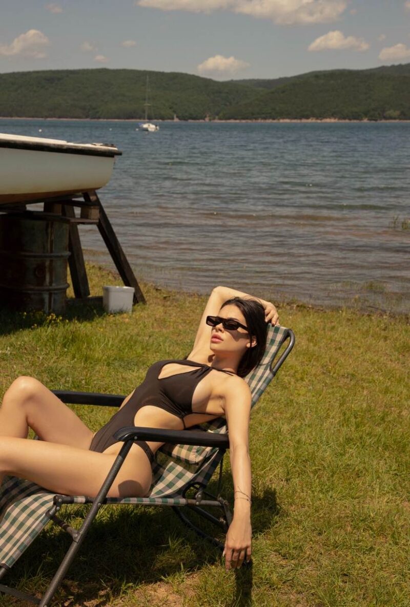 Costum de baie dintr-o bucată Nola maro